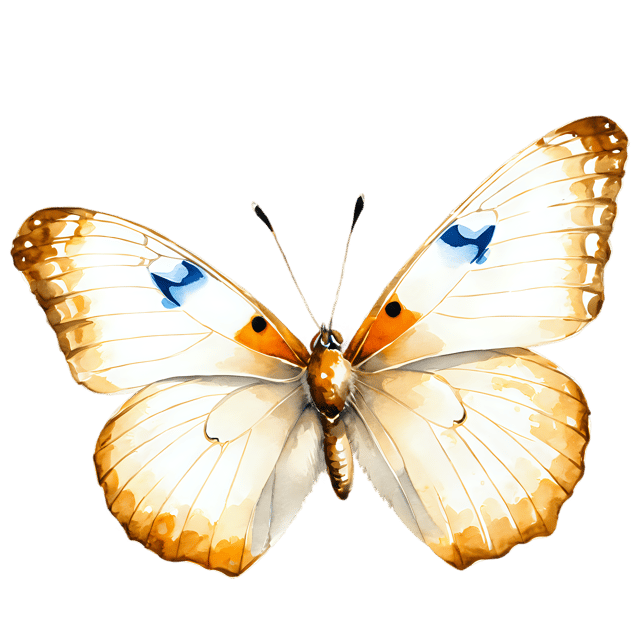 Free transparent PNG: White Peacock Butterfly Watercolor Illustration – Transparent PNG