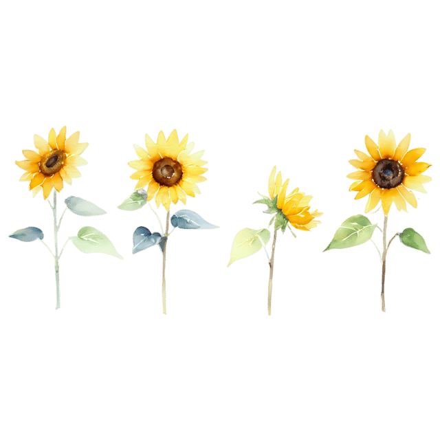Free transparent PNG: Sunflower Ukraine Watercolor Illustration - Transparent PNG for Art Projects & Decor