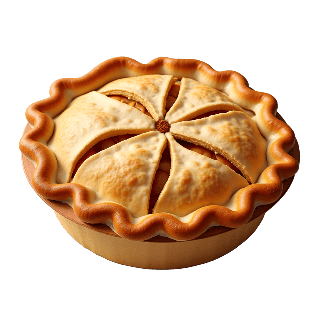 Free transparent PNG: Golden Crust Apple Pie PNG with Cinnamon Filling