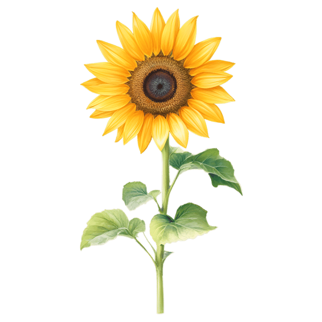 Free transparent PNG: Sunflower Flower PNG with Transparent Background for Floral Design and Clipart Use
