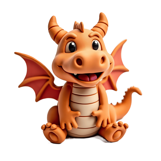 Free transparent PNG: 10 Miniature Clay Figure Dragon PNG Transparent Background
