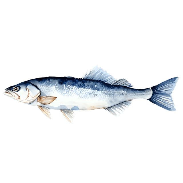 Free transparent PNG: Transparent Watercolor Sea Bass Illustration - PNG Fish Clipart for Designers & Creators