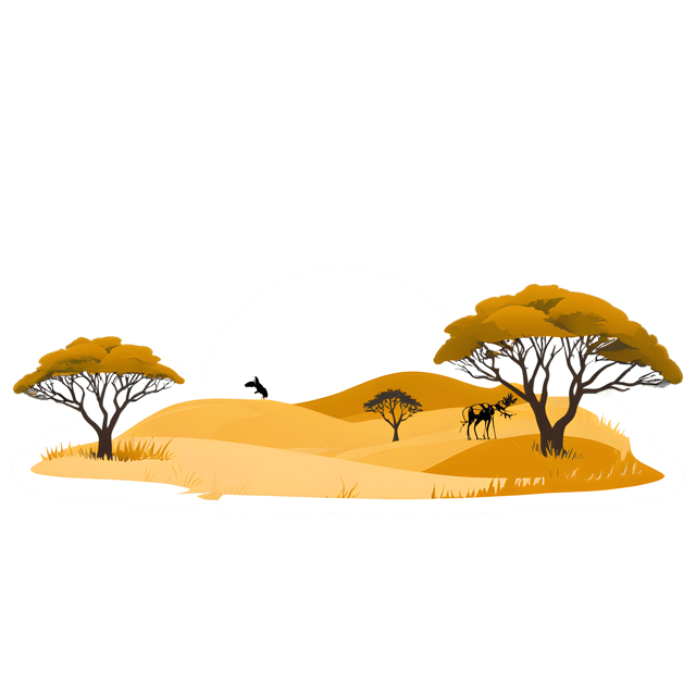Free transparent PNG: Savanna Landscape Transparent PNG for Nature and Decorative Design