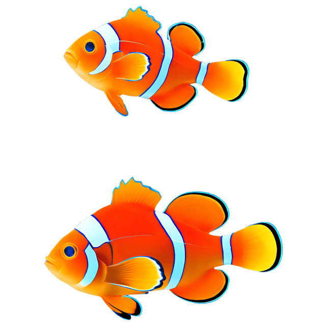 Free transparent PNG: Cute Cartoon Clown Fish Illustration with Transparent Background