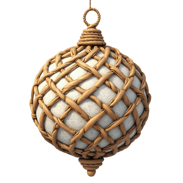 Free transparent PNG: Twine Wrapped Ornament  Handmade Holiday Clipart, free png download