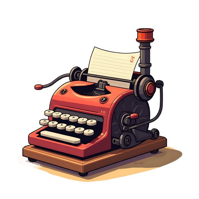 Free transparent PNG: Steam-Powered Typewriter PNG with Transparent Background for Retro and Industrial Design