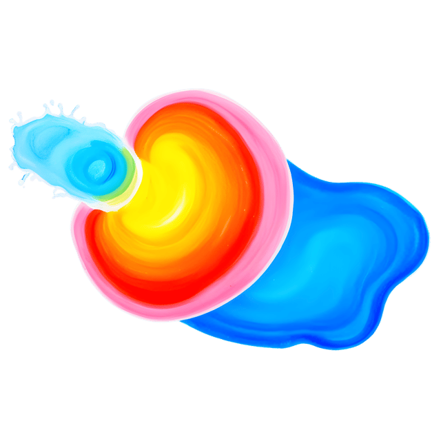 Free transparent PNG: Vibrant Swirling Liquid Color Canvas - Transparent PNG Background