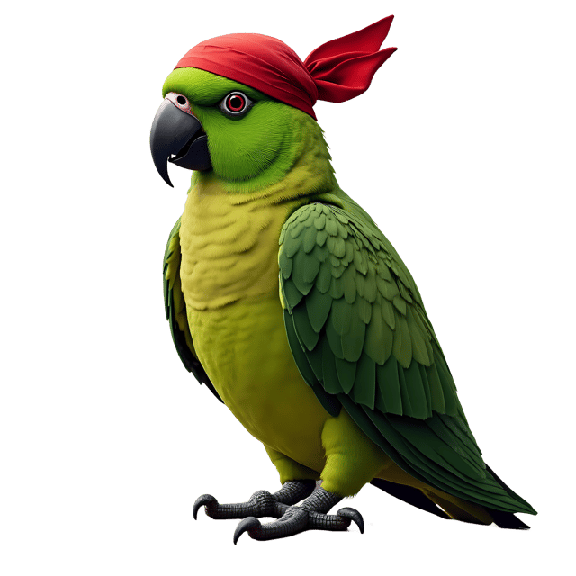 Free transparent PNG: Pirate Parrot PNG Download  Unique Bird Clipart for Nautical Themes  Decor