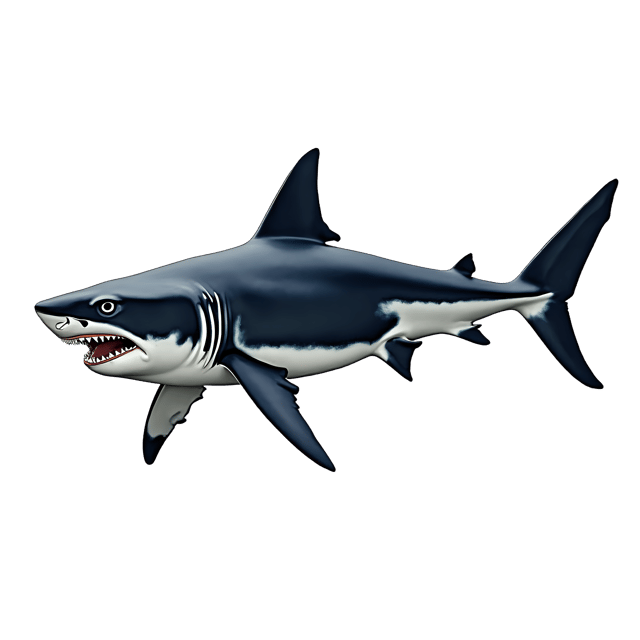 Free transparent PNG: Shark PNG with Transparent Background - Black and White Design