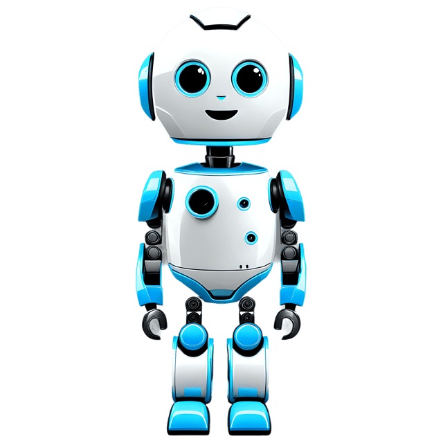 Free transparent PNG: Cute Cartoon Robot Illustration with Transparent Background PNG