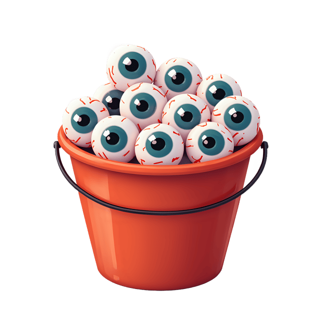 Free transparent PNG: Bucket Full of Eyeball Candies  Fun Clipart, free downloadable png
