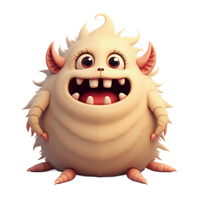 Free transparent PNG: Cute Squishy Monster PNG with Transparent Background for Whimsical Art and Crafts
