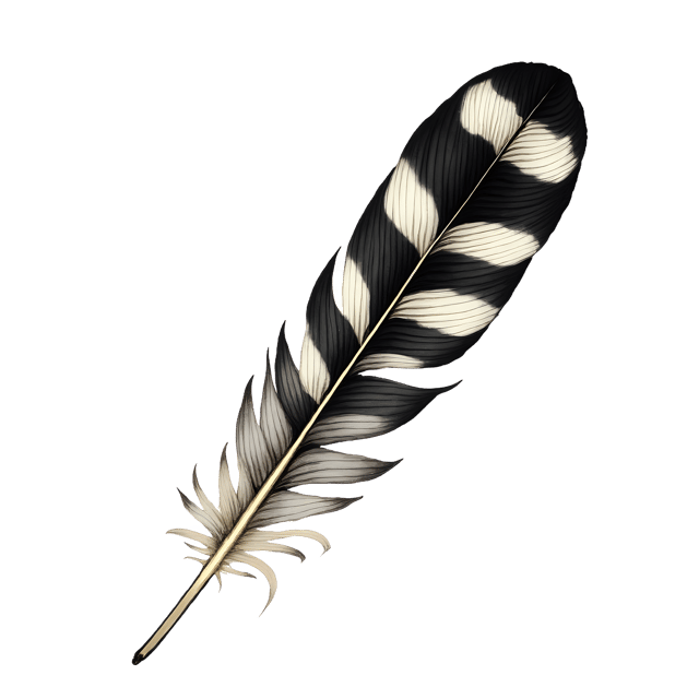 Free transparent PNG: Striped Bird Feather  Unique Design Clipart, free transparent png download