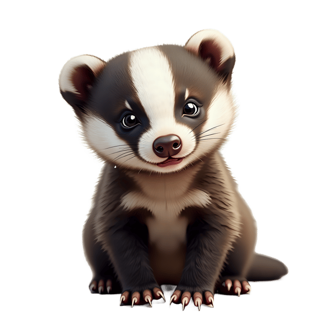 Free transparent PNG: Small Baby Badger PNG with Transparent Background for Curious Animal Art