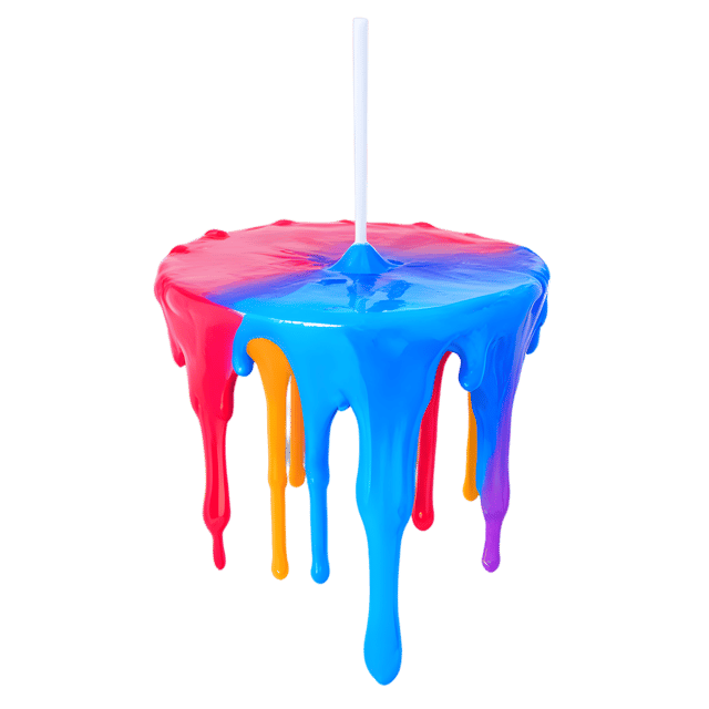 Free transparent PNG: Vibrant Acrylic Drip Art with Transparent Background