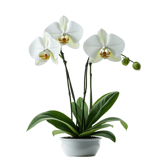 Free transparent PNG: White Orchid PNG on Windowsill with Transparent Background