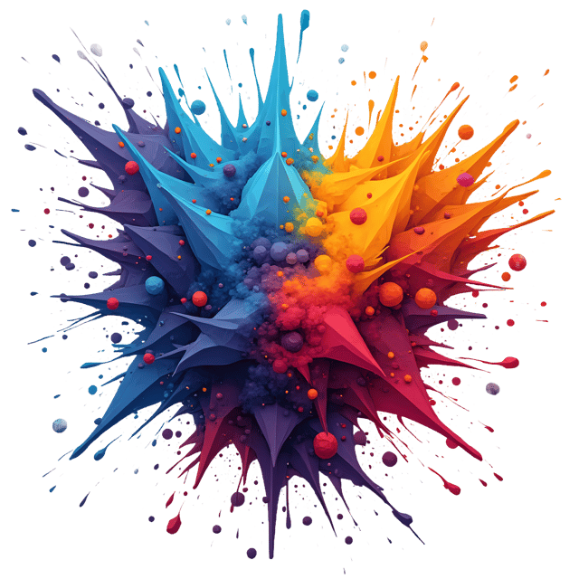 Free transparent PNG: Vibrant Clashing yet Harmonizing Hues on Transparent Background PNG