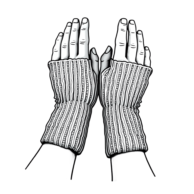 Free transparent PNG: Knitted Wrist Warmers PNG  Perfect for Winter Crafting  Accessories