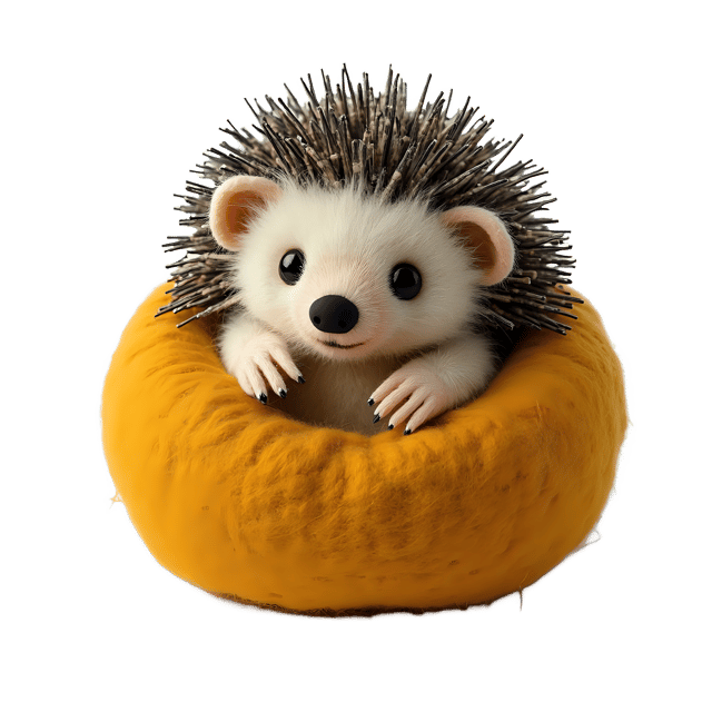 Free transparent PNG: Felted Hedgehog PNG with Transparent Background for Cute Animal Clipart
