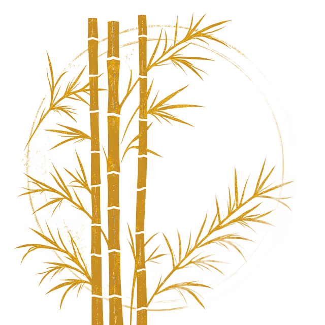 Free transparent PNG: Gilded Bamboo Decorations for Japanese New Year PNG Transparent Background