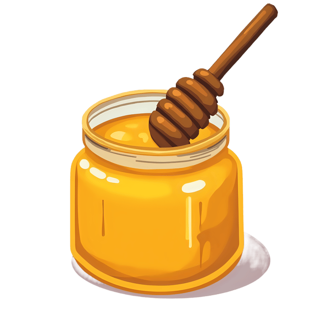 Free transparent PNG: Honey Jar Open  Food Clipart, free downloadable png