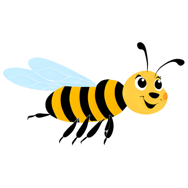 Free transparent PNG: Cute Cartoon Bee Illustration with Transparent Background