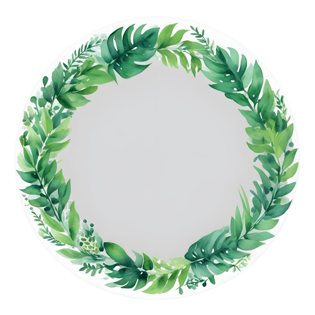 Free transparent PNG: Lush Greenery Circular Border PNG for Decorative Design and Nature Imagery