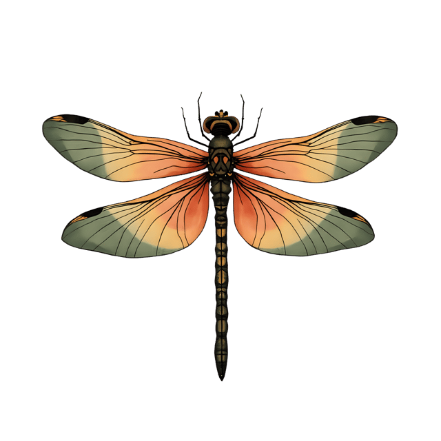 Free transparent PNG: Art Nouveau Dragonfly  Free Downloadable PNG Clipart