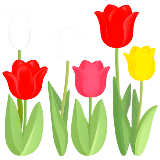 Free transparent PNG: Blooming Tulip Garden PNG Transparent Background Floral Design