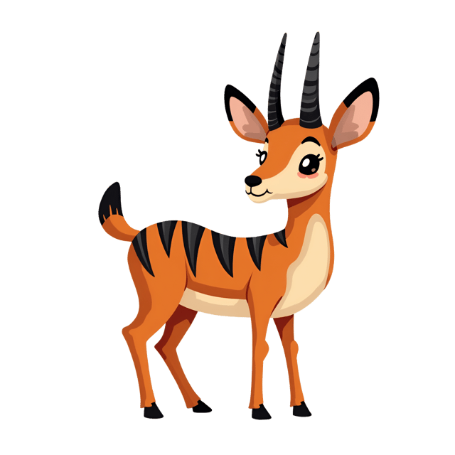 Free transparent PNG: Nyala Antelope Striped Watercolor Illustration for Animal Lovers and Nature Enthusiasts