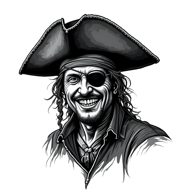 Free transparent PNG: Pirate Wearing a Hat PNG Download  Perfect for Themed Parties, Crafts  Illustrations