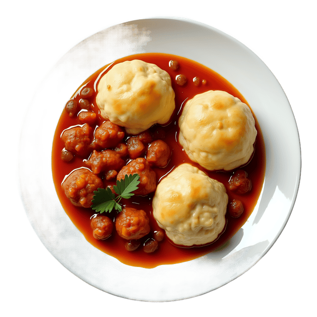 Free transparent PNG: Goulash with Dumplings PNG Clipart  Ideal for Recipe Design, Food Projects  Decor