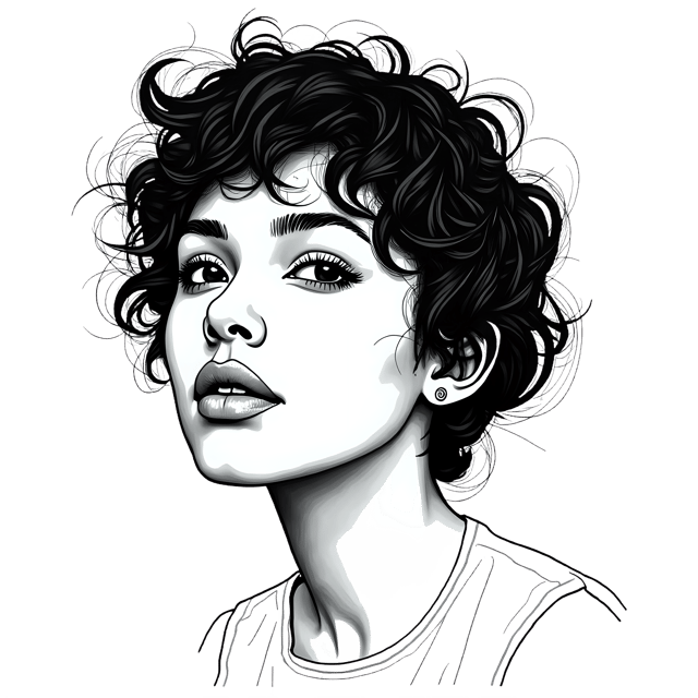 Free transparent PNG: High Contrast Portrait PNG  Bold and Artistic Design for Modern Creations