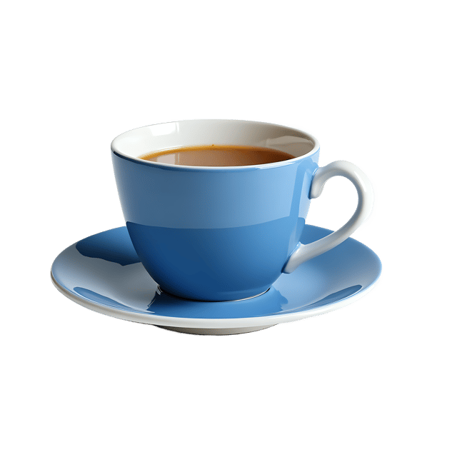 Free transparent PNG: Blue and White Tea Cup PNG Clipart  Ideal for Beverage Designs  Decor