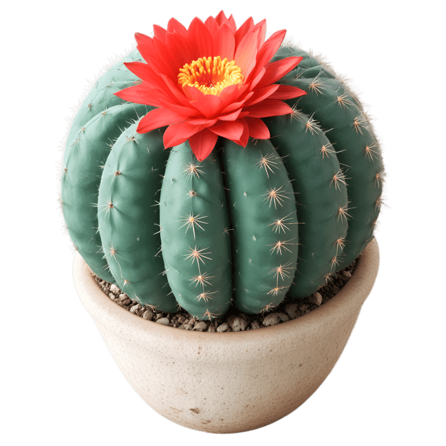 Free transparent PNG: Rebutia Cactus Transparent PNG for Botanical and Decorative Use