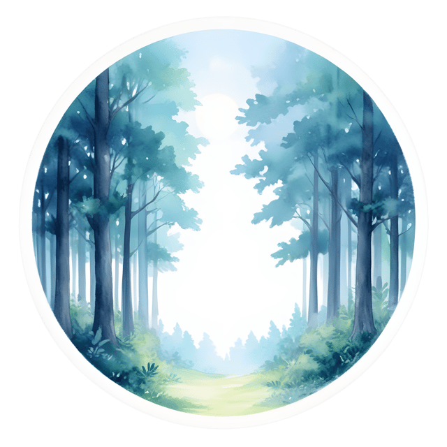 Free transparent PNG: Serenity in the Forest Glowing Circle Light PNG Background