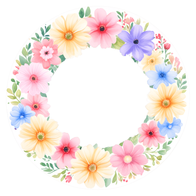 Free transparent PNG: Blossoming Flowers Harmonious Circular Pattern PNG