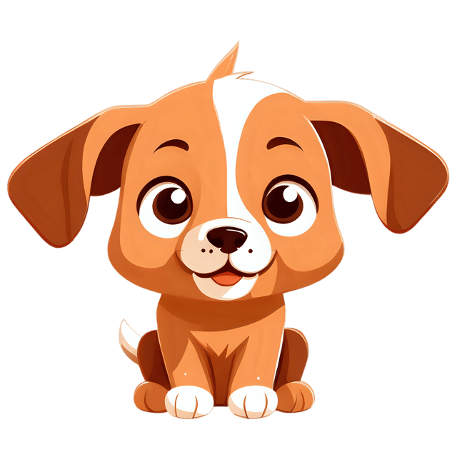 Free transparent PNG: Cute Cartoon Puppy Illustration for Nursery Decor and Clipart