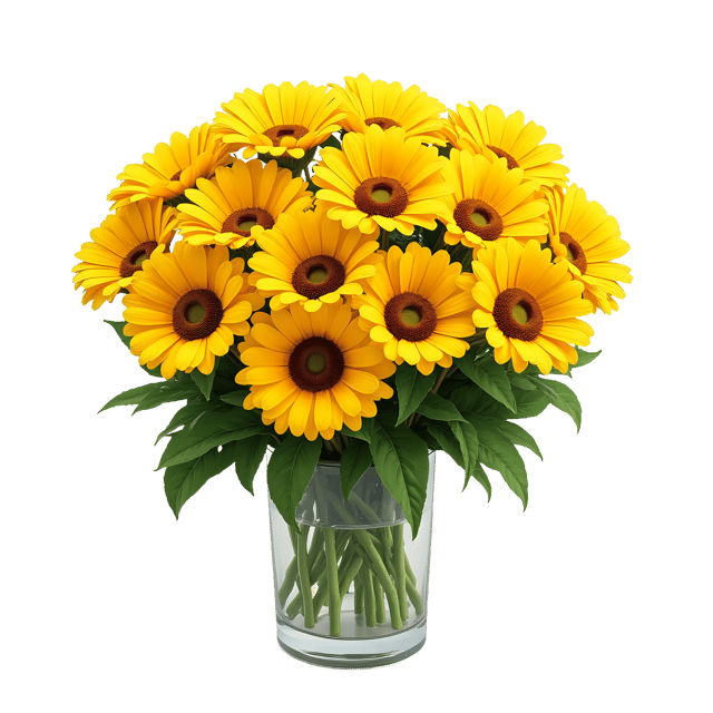 Free transparent PNG: Yellow Daisy Bouquet PNG with Transparent Background for Floral Design and Clipart
