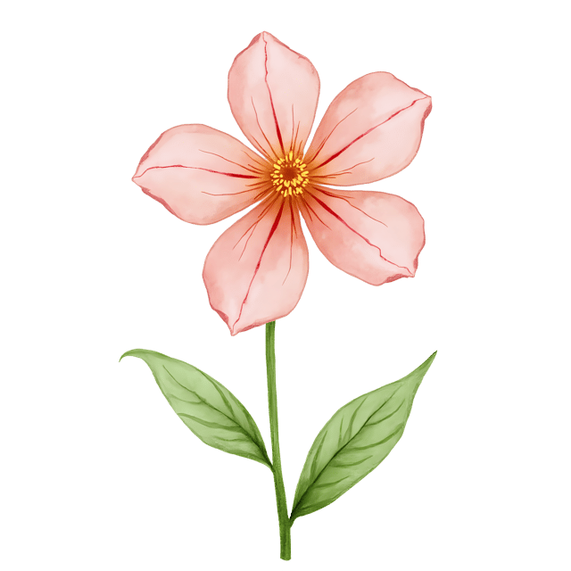 Free transparent PNG: Simple Flower Sketch with Transparent Background PNG