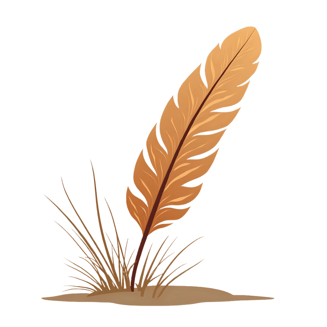Free transparent PNG: Curved Flight Feather and Dried Grass  Nature Clipart, free transparent png download