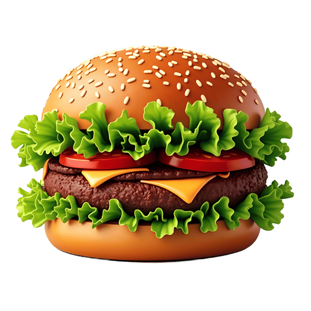Free transparent PNG: Hamburger with Green Lettuce Transparent PNG for Food Graphics and Clipart