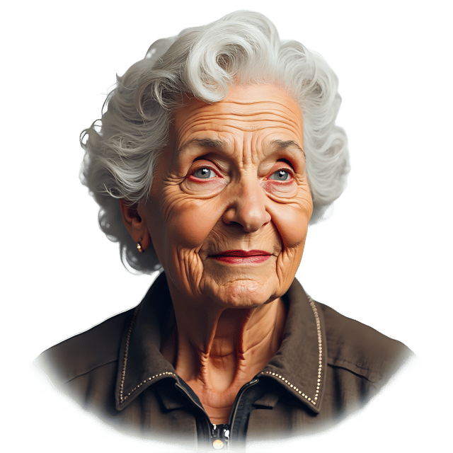 Free transparent PNG: Elderly Woman Portrait PNG Clipart  Ideal for Artistic Creations  Projects