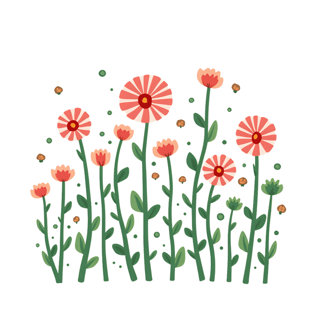 Free transparent PNG: Scattered Small Blooms on Green Stems  Nature Clipart, free transparent png download