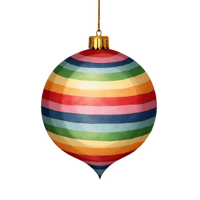 Free transparent PNG: Striped Holiday Ornament  Seasonal Color Bands Clipart, free downloadable png