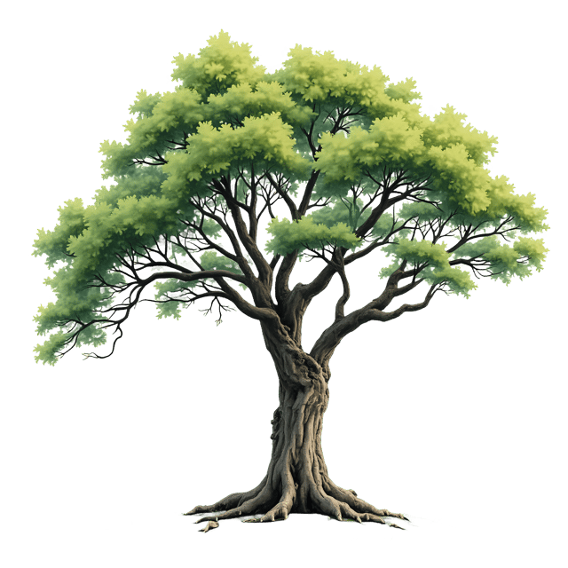 Free transparent PNG: Intricate Oak Tree Bark Sketch PNG with Transparent Background for Art and Crafts