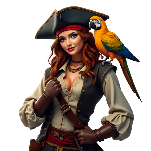 Free transparent PNG: Pirate with Parrot PNG  Nautical Themed Clipart for Kids  Crafts
