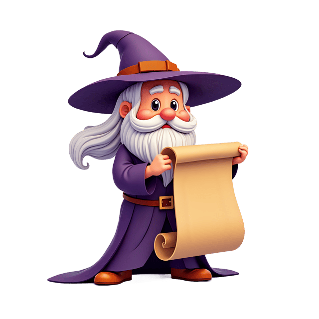 Free transparent PNG: Wizard with Scroll  Fantasy Clipart, free transparent png download