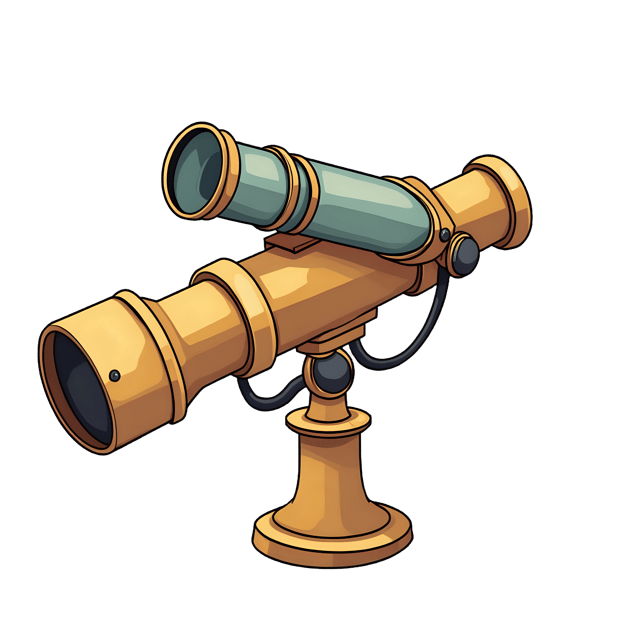 Free transparent PNG: Brass-Cased Telescope with Goggles PNG Image for Precision Optics and Outdoor Exploration
