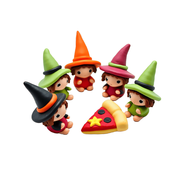 Free transparent PNG: Colorful Polymer Clay Pizza Slice Charm PNG